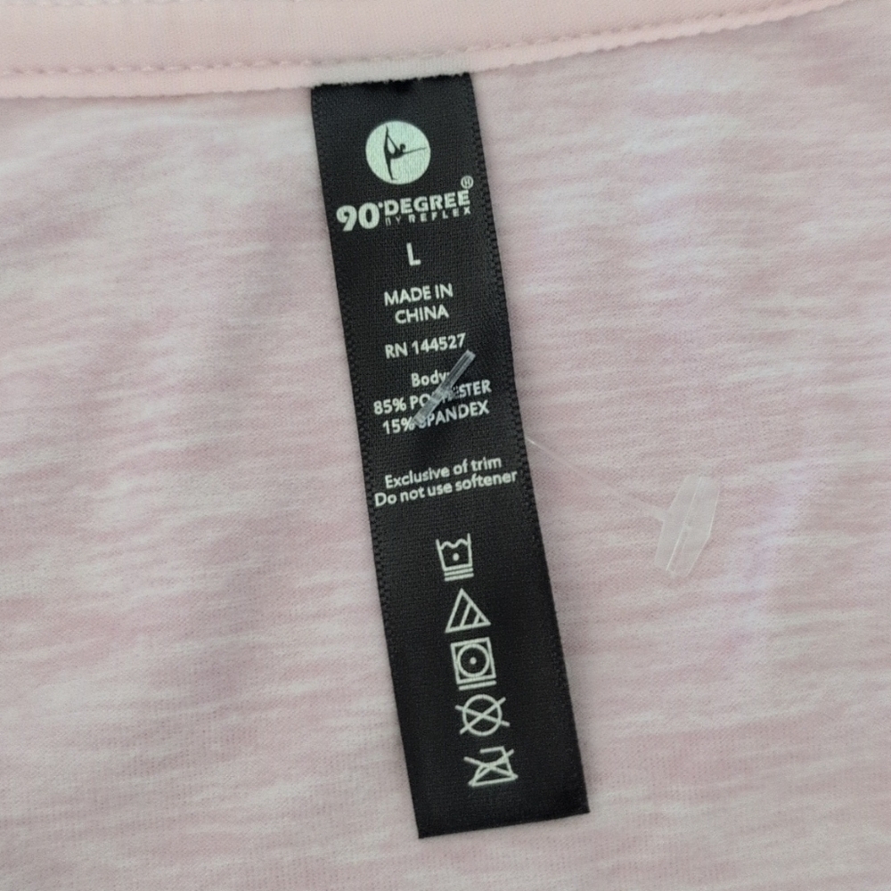 90 Degrees By Reflex Petal Pink Drawstring Hooded Thumbhole Athletic Jacket - Picture 10 of 10